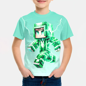 Diseña Tu Propio Logotipo, Camiseta Infantil de Manga Corta, Tejido 3D, Informal, Transpirable, de Alta Calidad, Precios Razonables en Oferta - Product Image 1