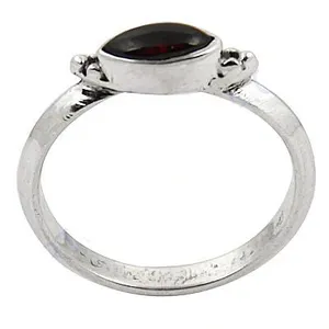 Anillo de Plata 925 con Granate para Mujer, Anillo Elegante con Topacio de Corte Ovalado, Joyería Fina con Piedra Preciosa Natural de Alta Calidad - Product Image 3