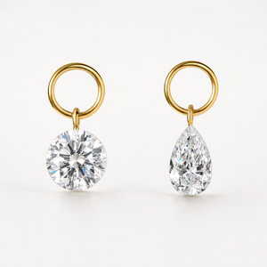 Pendientes de Oro Sólido de 14K con Diamantes Sintéticos Cultivados en Laboratorio, Certificados por IGI, Corte Brillante, Color Blanco D, para Mujer, Modernos, para Boda o Compromiso - Product Image 2