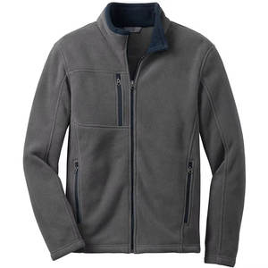 Men's Iron <b>Grey</b> Utility <b>Fleece</b> <b>Jacket</b> | 240 GSM Triple-Zip Industrial Armor | OEM Custom Front Embroidery Quick Dry Professional - Product Image 1