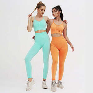 Derniers ensembles de yoga pour femmes avec logo personnalisé, taille haute, ensembles de yoga pour femmes avec tailles ajustables en gros, ensembles de yoga - Product Image 4