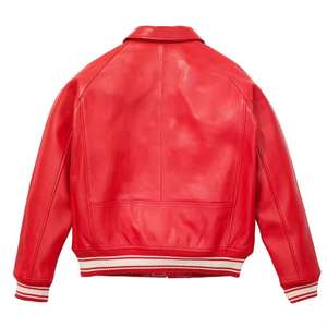 High Quality Casual Genuine Leather <b>Jacket</b> <b>Men</b> Custom logo Designer Blank Pure Plus Size <b>Men's</b> <b>Jackets</b> - Product Image 2