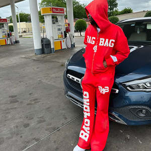 ชุดวิ่งสำหรับผู้ชายชุดวอร์มกางเกงวอร์มปักลายกรดซักได้ตามต้องการ - Product Image 4