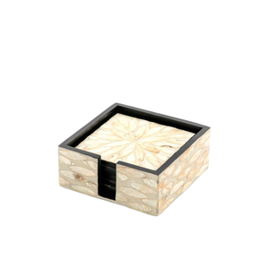 Nouvel ensemble de dessous-de-verre en rotin 2024, design contemporain fait main, avec nacre, tapis et plateaux de service – Vietnam - Product Image 2