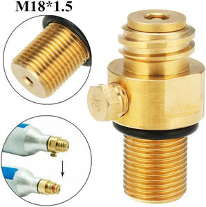 วาล์ว CO2 สำหรับโซดาแบบกำหนดเอง CGA320 M18x1.5 วาล์วเปลี่ยนถังโซดาแบบเติมได้ วัสดุทองเหลืองเกรดอาหาร - Product Image 6