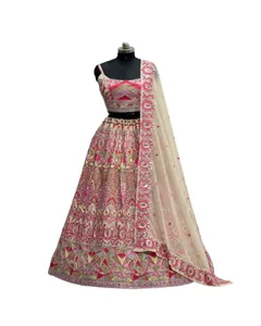 新娘婚纱最新到货2024最佳质量重型设计师双色丝绸Lehenga Choli最佳价格供应商苏拉特