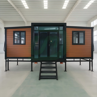 Maisons préfabriquées éconergétiques Maison mobile sur remorque pliable de 20 pieds sur roues pour une retraite panoramique ou une nacelle de glamping
