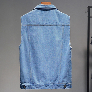 Chaleco vaquero transpirable con estilo para hombre, ropa de calle de moda sin mangas, traje de moda clásico moderno, ropa informal ajustada 2025 - Product Image 4