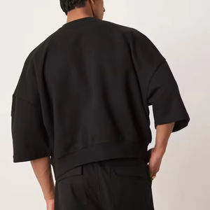 Sudadera para Hombre 100% Algodón de Alta Calidad, Talla Grande, Corte Recortado, Cuello Redondo, Sudadera con Estampado Personalizado Completo, Proceso Impex - Product Image 5