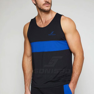 SONISPO SPORTS & FITNESS Camiseta sin Mangas de Poliéster/Algodón de Secado Rápido y Transpirable para Hombre, para Gimnasio, Entrenamiento y Running - Product Image 2