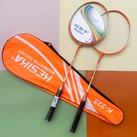 Ensemble de raquettes de badminton en alliage de fer léger de qualité supérieure, durable pour adultes et étudiants, design léger de 350 g
