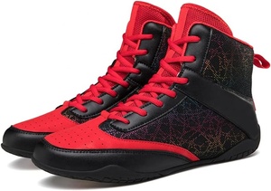 Barato de alta calidad personalizado Kick Boxing Grappling OEM MMA profesional con cordones zapatillas lucha botas de levantamiento de pesas zapatos de lucha libre - Product Image 2