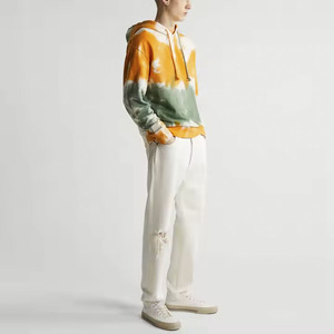 เสื้อมีฮู้ดโอเวอร์ไซส์ของผู้ชายผ้าฝ้ายเกล็ดปลาเทอร์รี่แอซิด & พิมพ์ลายมัดย้อม3D - Product Image 4