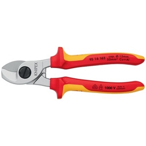 กรรไกรตัดสายเคเบิล KNIPEX ความยาว 165 มม. หัวชุบโครเมียม ด้ามจับแบบหลายส่วน VDE รุ่น 1 กรรไกรและเครื่องตัด - Product Image 5
