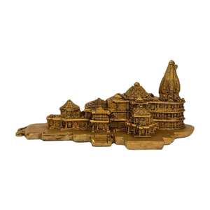 Handmade Hand-painted Marble Dust Resin Ayodhya Ram Mandir Statue for Home & Business Decoration and Gifting - Product Image 3