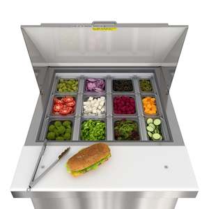 Mesa Refrigerada Comercial de 27 Pulgadas con 1 Puerta para Preparación de Ensaladas y Sándwiches, con Capacidad para 12 Recipientes y 8 Pies Cúbicos Pies Almacenamiento - Product Image 6