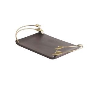 Décoration d'hôtel de mariage Articles de cuisine Décoration de table Service écologique en bois avec plateau à poignée design - Product Image 1