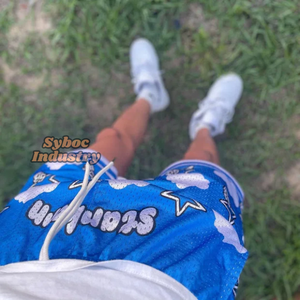 Verano malla corta elegante cordón transpirable poliéster tela 5 pulgadas entrenamiento malla corta para ropa de playa - Product Image 2