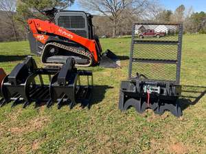 Kubota Skid Steer <b>Loader</b> With Attachments Red Crawler Type 1 Year Warranty High Efficiency - Product Image 2
