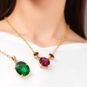 Bijoux fins à la mode pendentif de bijoux haut de gamme de luxe collier en argent sterling 925 plaqué or 18 carats - Product Image 2