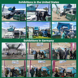 Tente de camping gonflable pour 2-3 personnes avec abri de toit Oxford imperméable et matelas pneumatique enduit pour plus de confort - Product Image 5