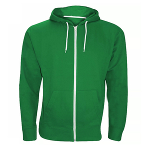 Meilleure vente 100% sweat à capuche zippé en molleton de coton pour hommes surdimensionné à manches longues teint uni pour l'hiver - Product Image 3