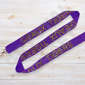 San Francisco Customized White Gold Seed Bead Bag Straps Beaded Purse Strap for Bags <b>Fashion</b> <b>Accessories</b> - Product Image 2