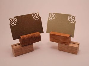 Brown Color Antique Base Card Stand Holder <b>Wooden</b> Stands Wedding Office Display <b>Rack</b> Lifestyle Products Elegant Card Holder - Product Image 5