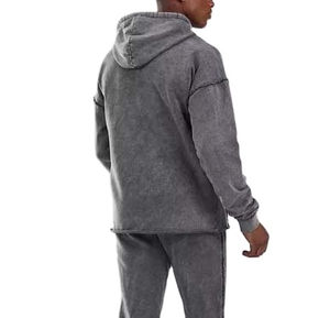 Survêtements évasés délavés à l'acide de qualité supérieure pour hommes, style vintage, ensembles de survêtements hip-hop élégants avec imprimés en relief pour la saison hivernale XL - Product Image 4