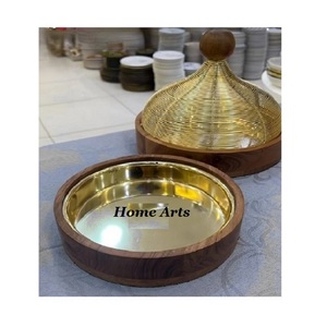 Wood And Acrylic <b>Dry</b> Fruits Nuts Server Round Shape Customized Size Chocolates Nuts Server With Premium Quality - Product Image 6