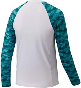 Chemises de pêche athlétiques à capuche UPF 50 + T-shirts de protection solaire à manches longues - Product Image 4