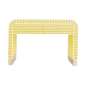 Console d'incrustation d'os de style traditionnel élégant conçu de manière complexe pour le matériel de MDF de chambre à coucher - Product Image 5