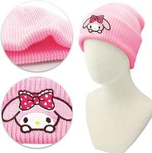 Anime Red Beanies Cartoon Embroidered White Beanie Knitted Hat for Autumn Winter Warm Kitty Beanies for Christmas Halloween - Product Image 6