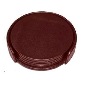 Long lasting rustic leather coasters with beautiful grain texture for a stylish and functional drink surface - Product Image 2