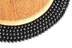 Perles rondes en shungite noire de qualité AAA de 8 mm, brins, fournisseur indien, fabrication de bijoux, pièces décoratives - Product Image 4