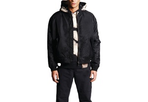 แจ็กเก็ตเบสบอลบอมเบอร์สำหรับผู้ชายเสื้อแจ็กเก็ตผ้าแคนวาสปักลายทำจากผ้าใบเสื้อแจ็กเก็ตผ้าไนลอนออกแบบได้ตามที่ต้องการสำหรับ MA1การบิน - Product Image 4