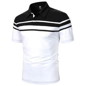 Logotipo bordado de algodón 100% al por mayor para Polos, Camisetas de golf lisas personalizadas con tela de lona y patrón sólido - Product Image 6