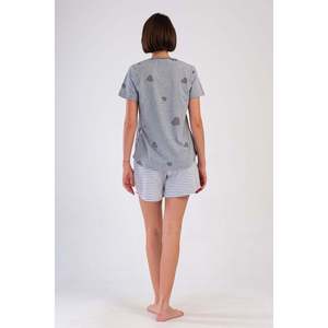 KADIN P.SUPREM XXL O YAKA KISA KOL ETEGI OVAL SORT TAKIM - GRIS MELANGE - GRIS MELANGE - Product Image 4