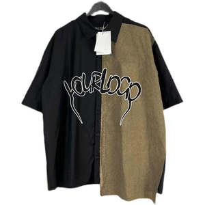 Streetwear à logo personnalisé unisexe Rhinestone bouton ample t-shirt de grande taille en gros sérigraphié spandex/polyester lourd - Product Image 3