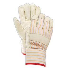 Guantes de trabajo de cuero auténtico de primera calidad con puntas de dedo de cuero Guantes DE TRABAJO cómodos de último estilo - Product Image 1