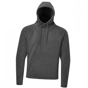 Sweat à capuche en polaire de qualité supérieure pour hommes hiver chaud doux couleur unie décontracté Streetwear à manches longues sweat à capuche OEM Logo - Product Image 4