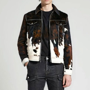 Veste en daim de cow-boy en laine intérieure respirante et lourde Marché Vente en ligne Prix pas cher Veste en cuir de vachette pour hommes - Product Image 2