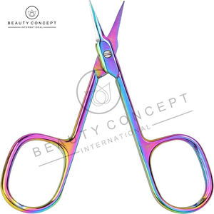 กรรไกรตัดเล็บสแตนเลสสีรุ้งกรรไกรตัดหนังกำพร้าเครื่องมือดูแลเล็บตรงเป็นมิตรกับสิ่งแวดล้อมแนวคิดความงาม - Product Image 3