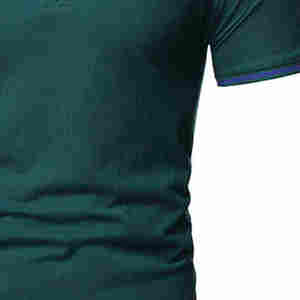 Petit cheval Polo hommes col couleur unie pur coton brodé à manches courtes Polo T-shirt # RL-004 - Product Image 2