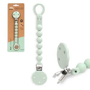 Porte-sucette en silicone vert olive avec chaîne pour nouveau-nés et nourrissons âgés de 0 à 12 mois - Product Image 1