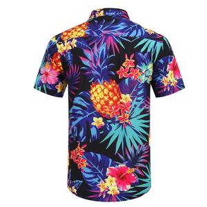 เสื้อเชิ้ตแขนสั้นฮาวายพิมพ์ลายสำหรับผู้ชายเสื้อผ้าแนวสตรีท - Product Image 3
