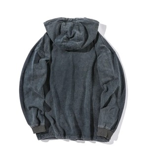 Sudaderas con capucha unisex de lavado ácido, de felpa, con apliques y bordados, 100% algodón, personalizadas, de tela gruesa, con parches, para invierno - Product Image 5