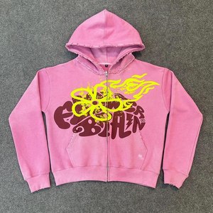 Sweat-shirts d'hiver pour hommes, broderie 3D, fermeture éclair, 100% coton molletonné, haute qualité, best-seller, faible MOQ, vente en gros, fabriqué au Pakistan - Product Image 2