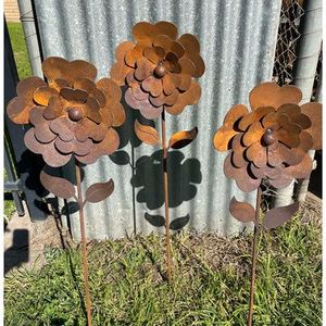 Piquets de jardin en métal, accents décoratifs pour la cour, pour jardin extérieur, finition durable, résistant à la rouille, résistant aux intempéries, qualité solide - Product Image 5