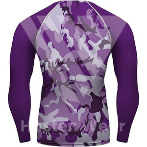 เสื้อกีฬาปั่นจักรยานสำหรับผู้ชายเสื้อแรชการ์ดแขนยาวพิมพ์ซับลิเมชันเต็มตัวทำจากโพลีเอสเตอร์ - Product Image 2